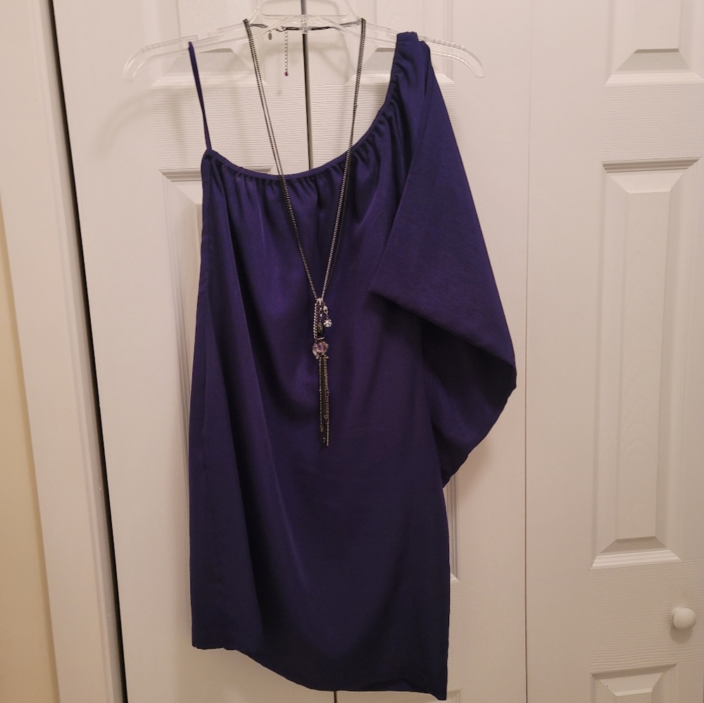 Asymmetrical One Shoulder Mini Dress
